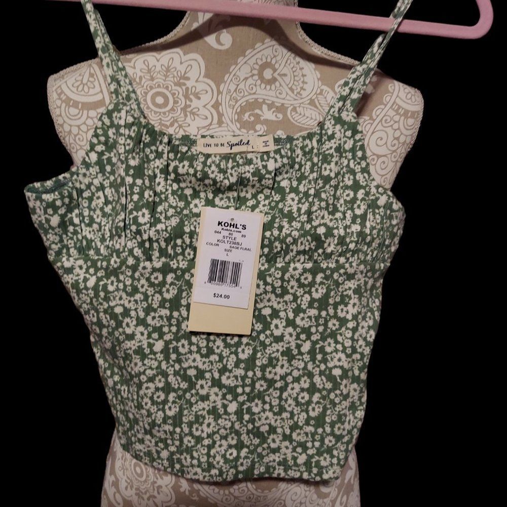 Live To Be Spoiled Emma Ribbed Cami Junior's Size L